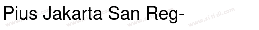Pius Jakarta San Reg字体转换